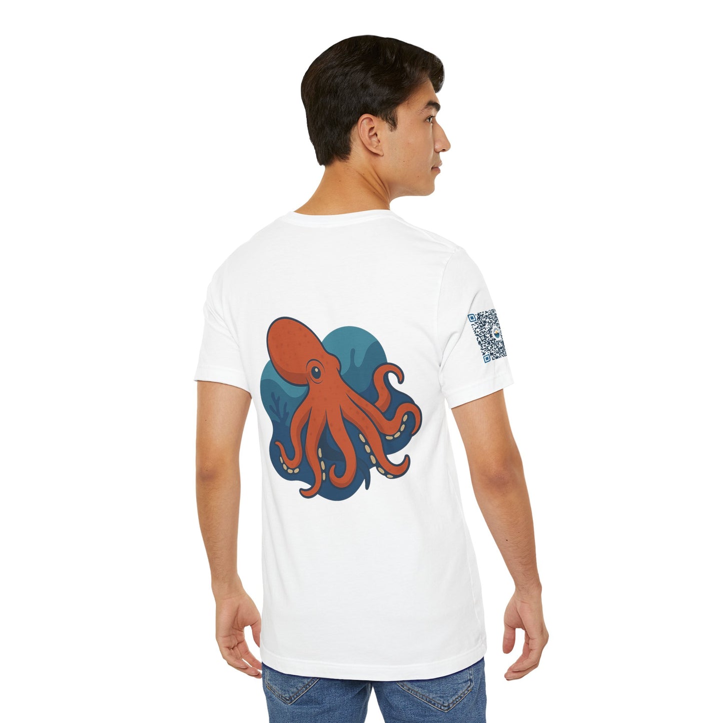 Ocean Vibes Unisex Jersey Tee with Octopus Design
