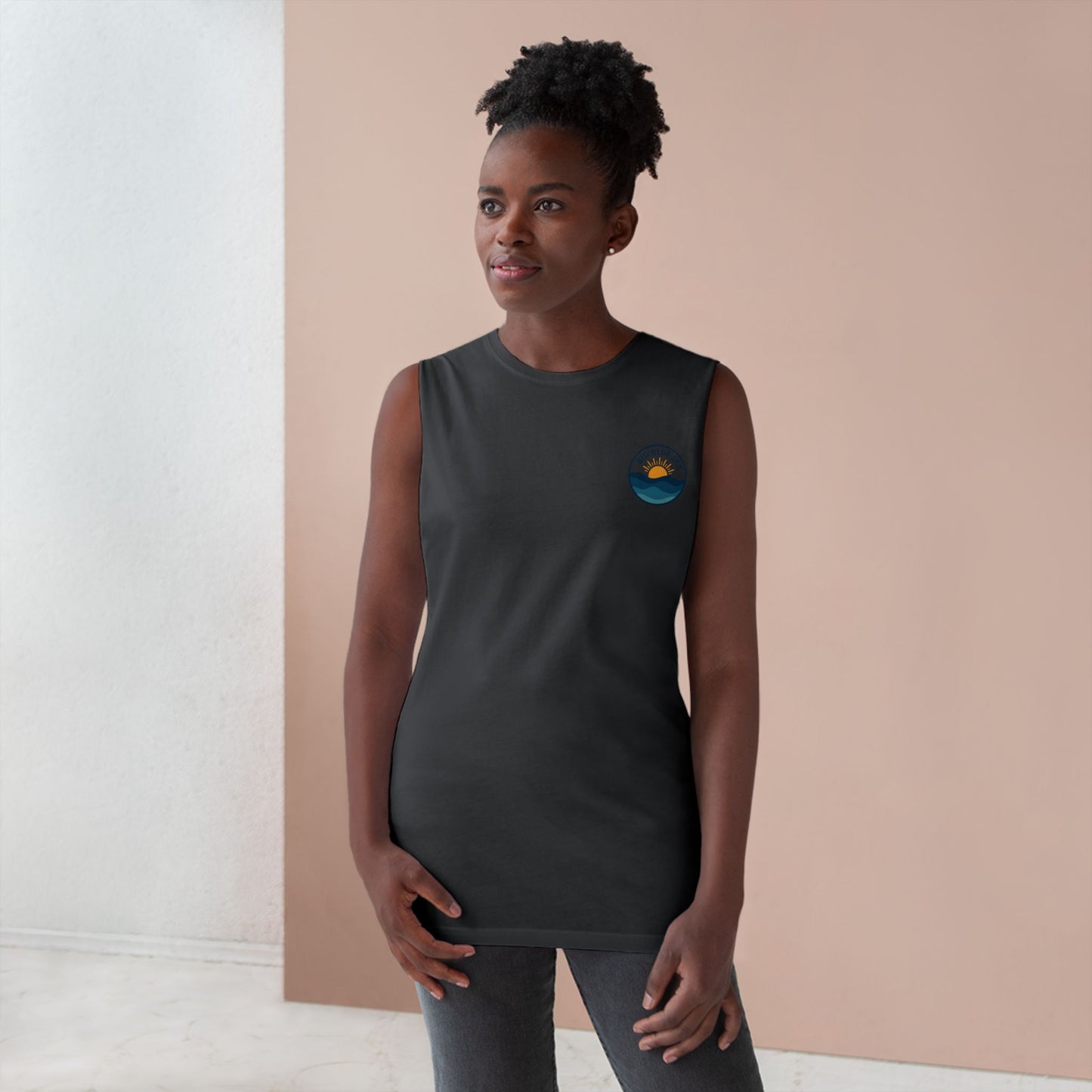 Unisex Big Blue Sea Tank - Relaxed Summer Vibe for Beach Lovers