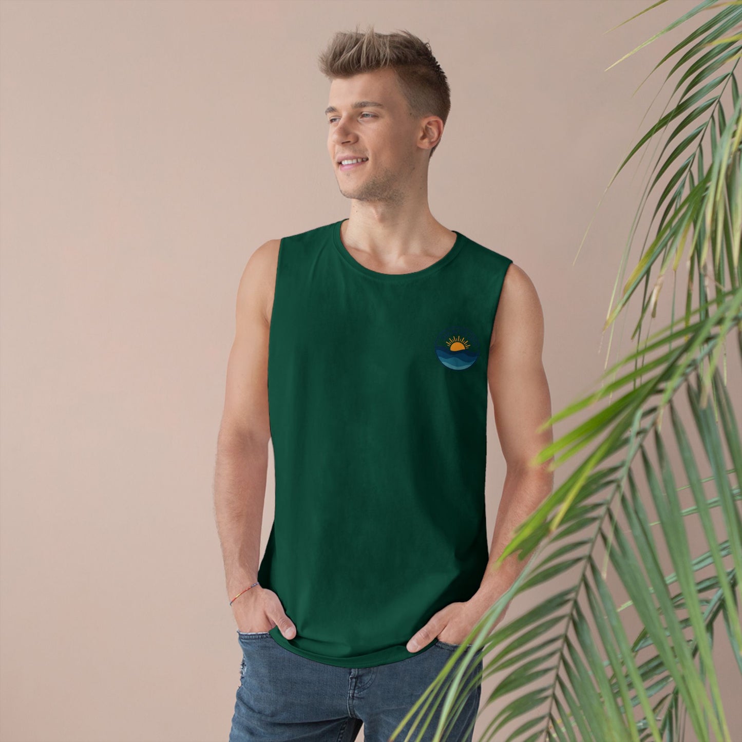 Unisex Big Blue Sea Tank - Relaxed Summer Vibe for Beach Lovers
