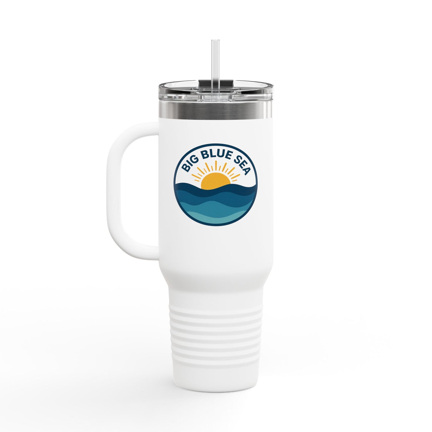 Big Blue Sea Insulated Travel Mug - 40oz Adventure Companion for Beach Lovers
