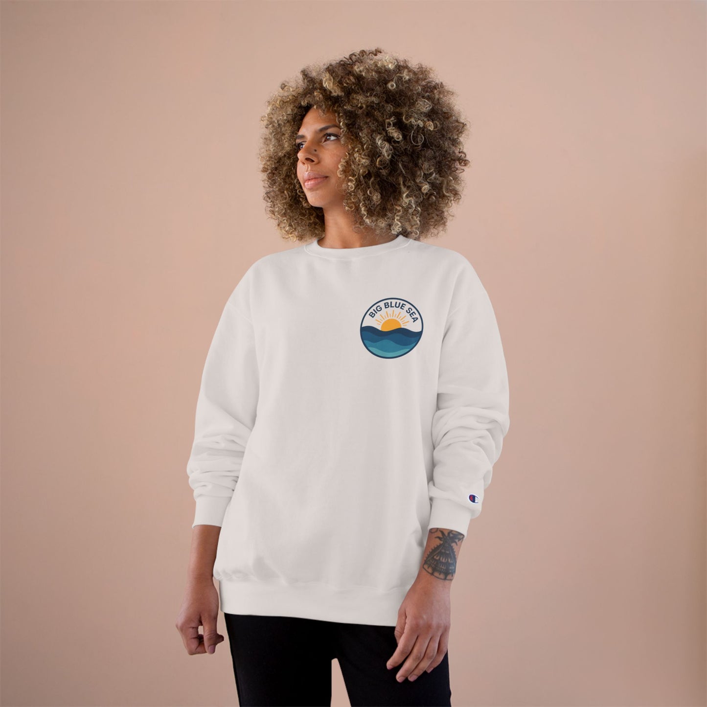 Big Blue Sea Champion Sweatshirt - Coastal Vibes for Beach Lovers