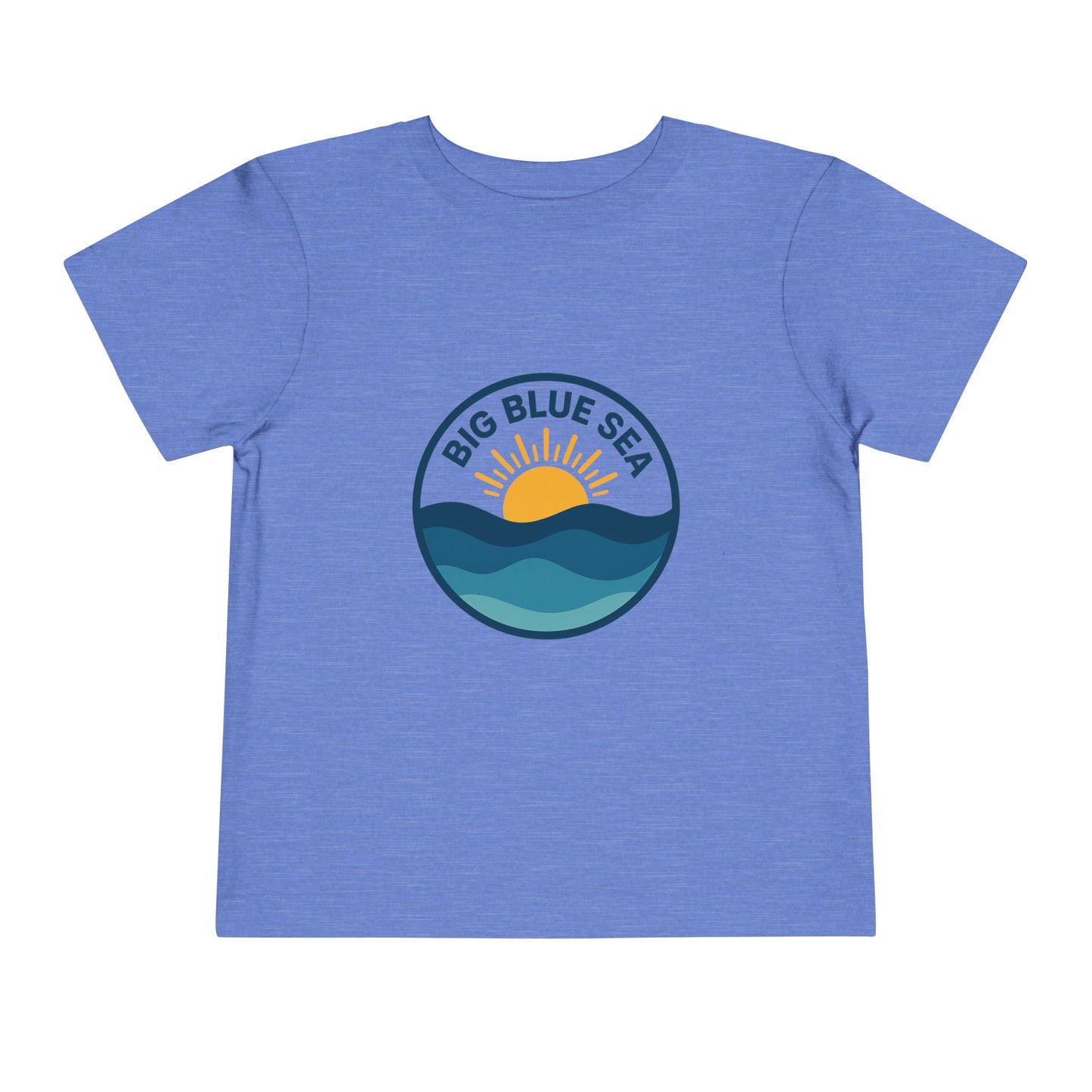 Big Blue Sea Toddler Tee - Cute Short Sleeve Shirt for Ocean Lovers