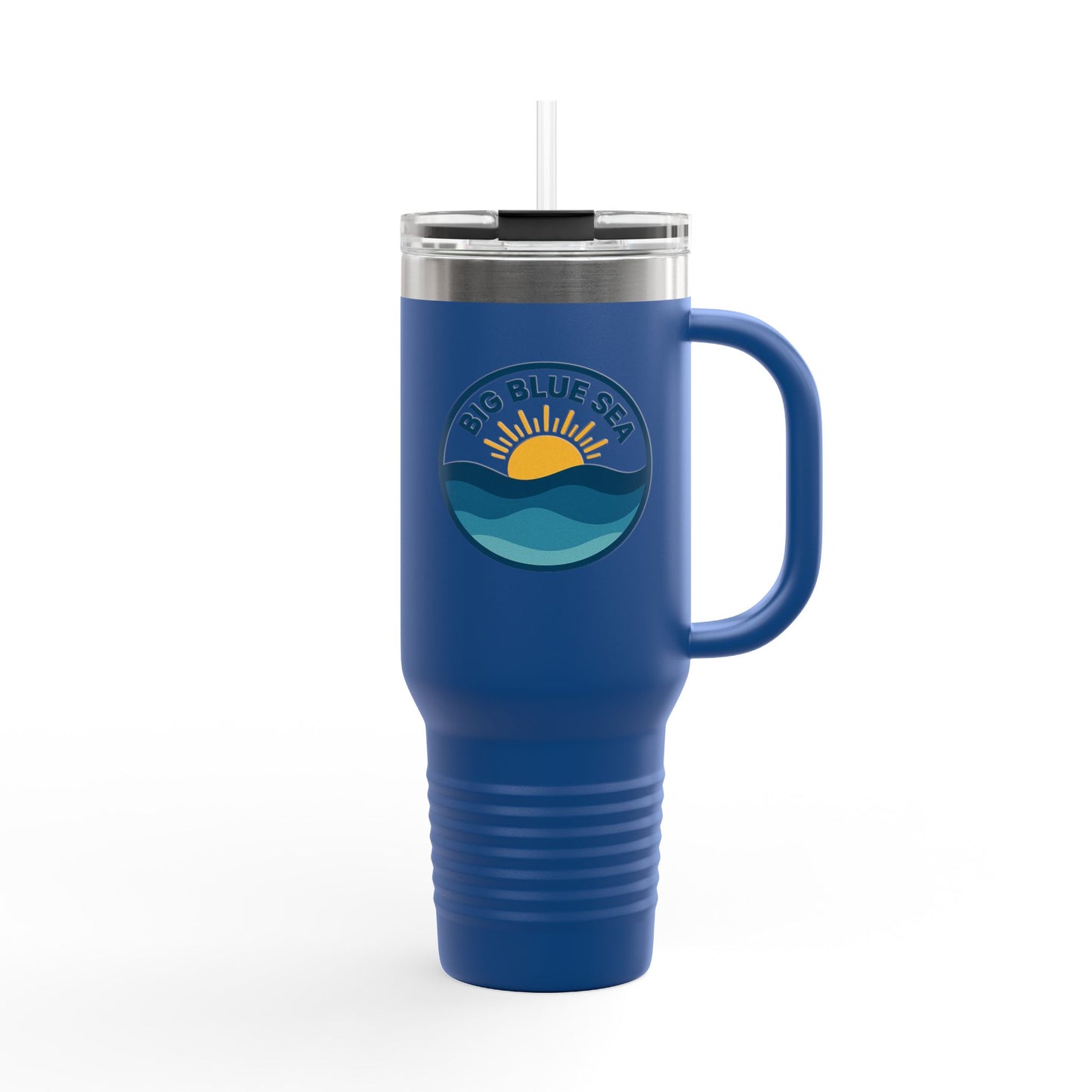Big Blue Sea Insulated Travel Mug - 40oz Adventure Companion for Beach Lovers
