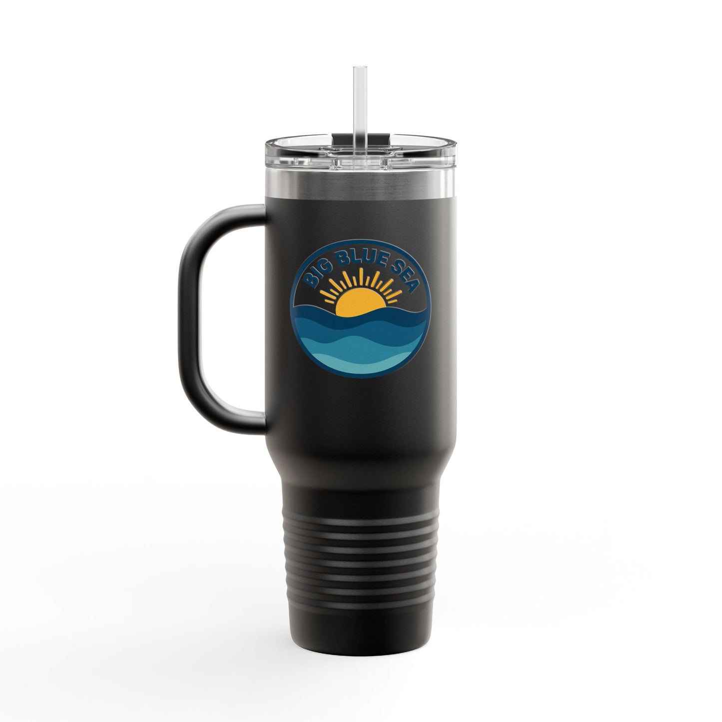 Big Blue Sea Insulated Travel Mug - 40oz Adventure Companion for Beach Lovers