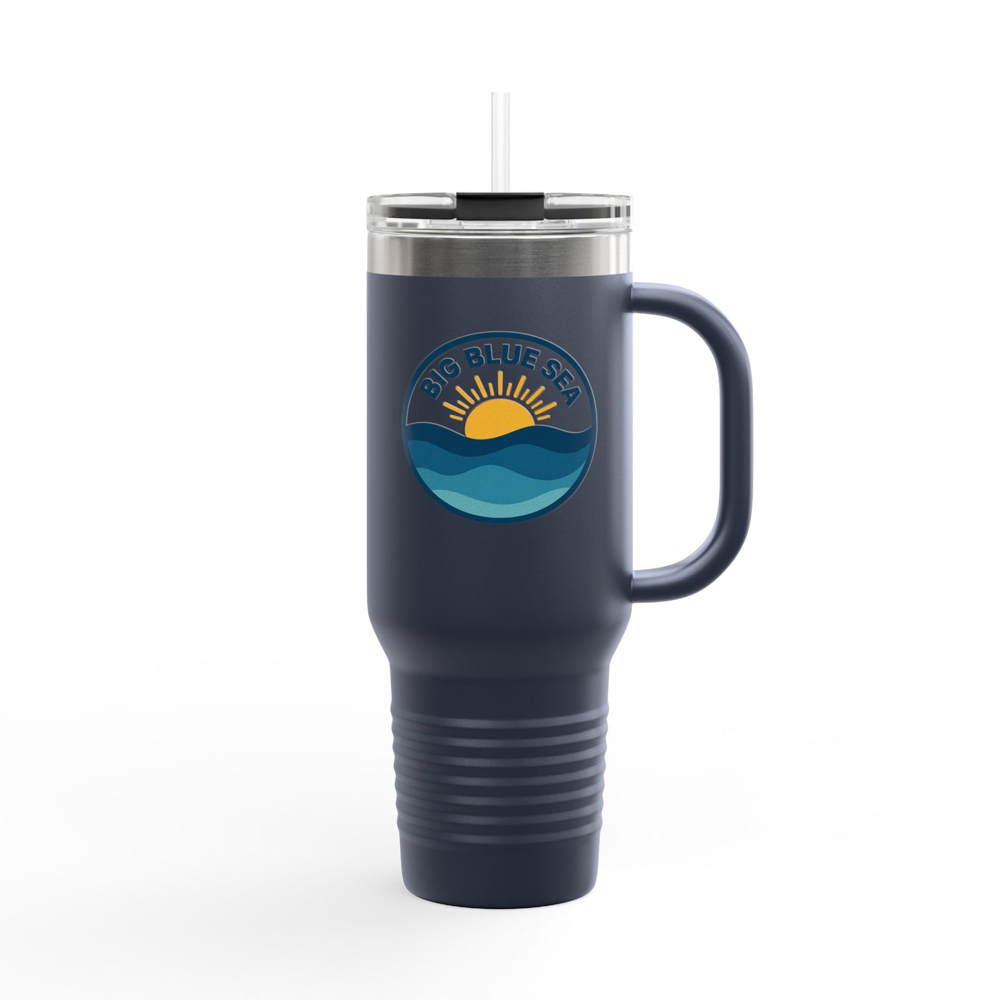 Big Blue Sea Insulated Travel Mug - 40oz Adventure Companion for Beach Lovers