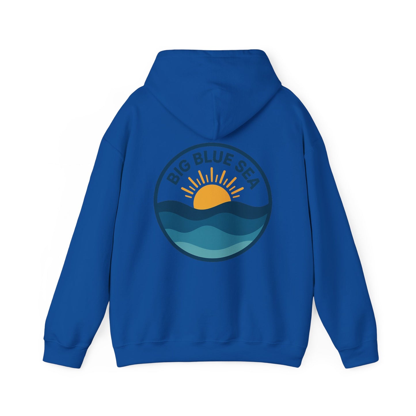 Big Blue Sea Unisex Hooded Sweatshirt - Cozy Ocean Vibes
