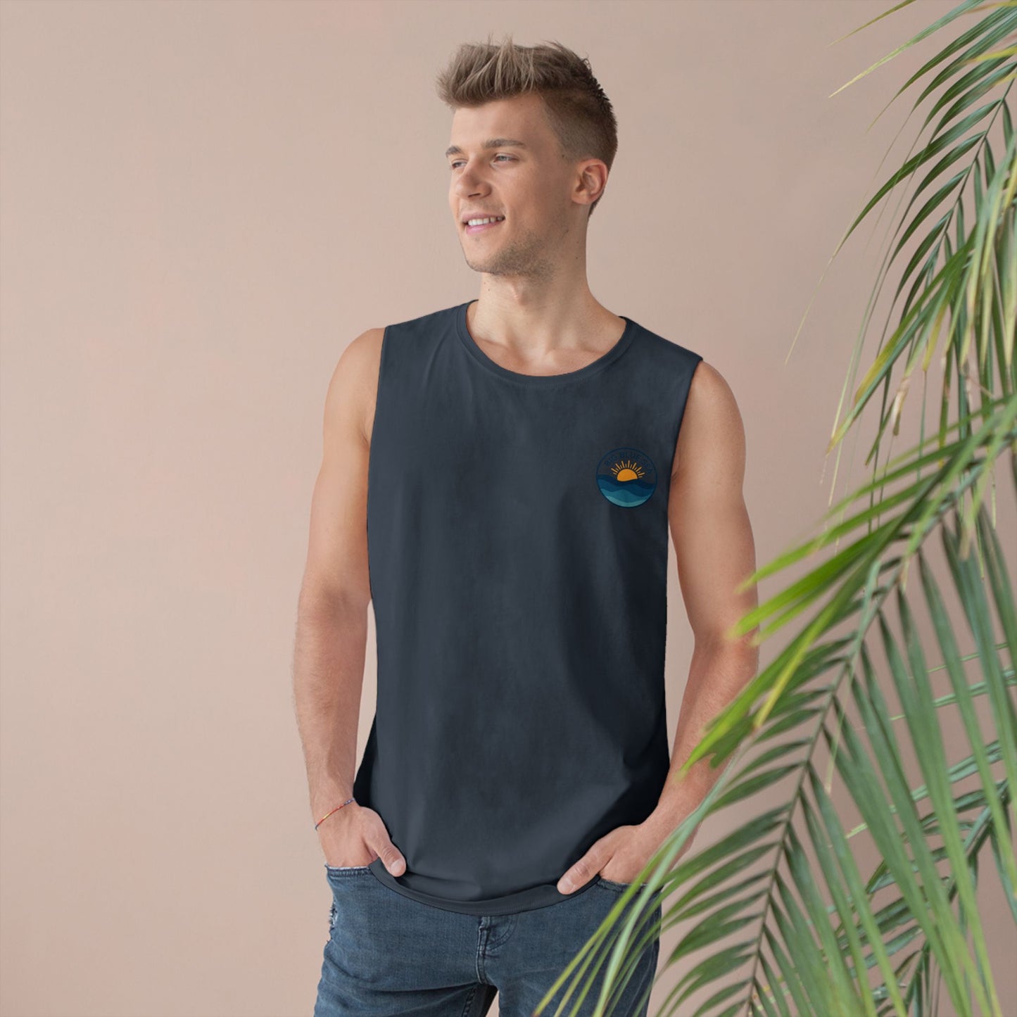 Unisex Big Blue Sea Tank - Relaxed Summer Vibe for Beach Lovers