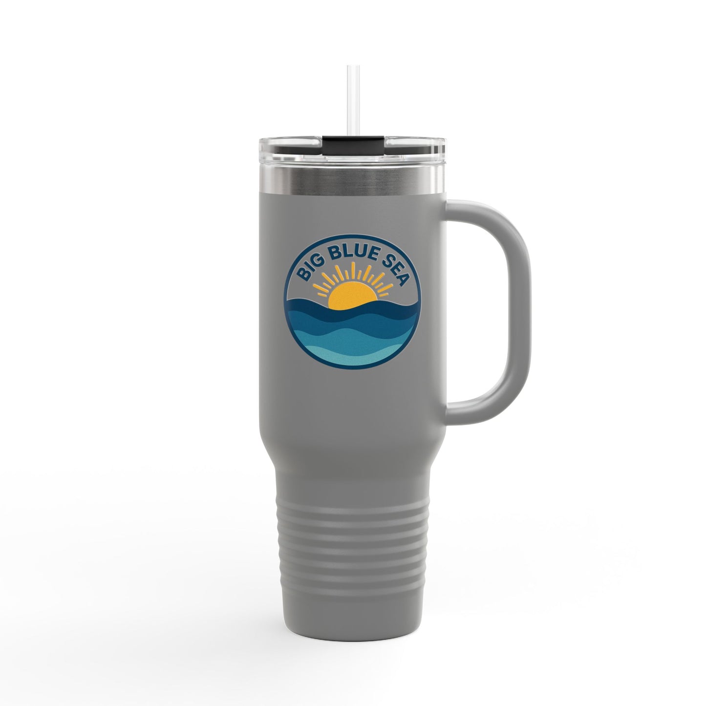 Big Blue Sea Insulated Travel Mug - 40oz Adventure Companion for Beach Lovers