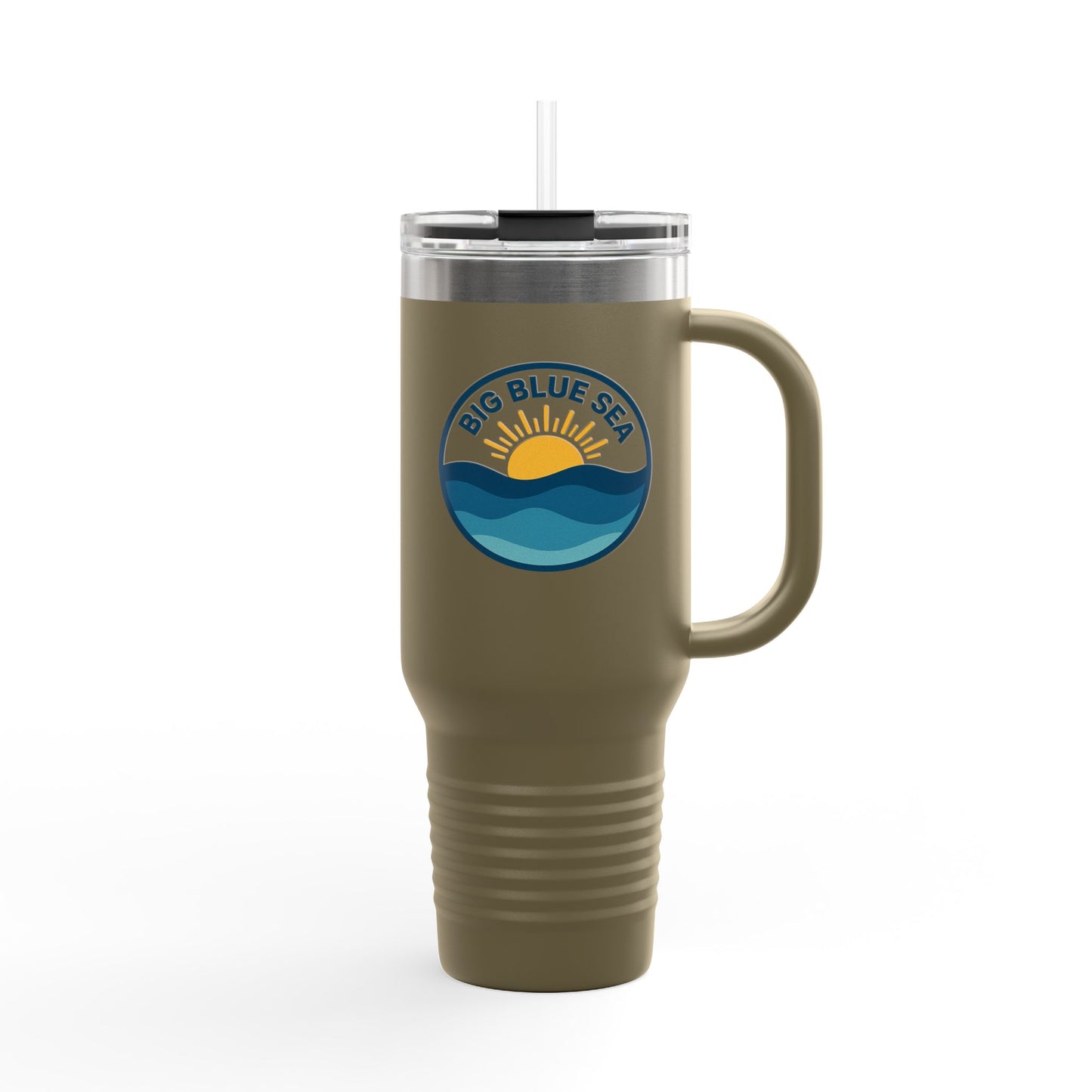 Big Blue Sea Insulated Travel Mug - 40oz Adventure Companion for Beach Lovers