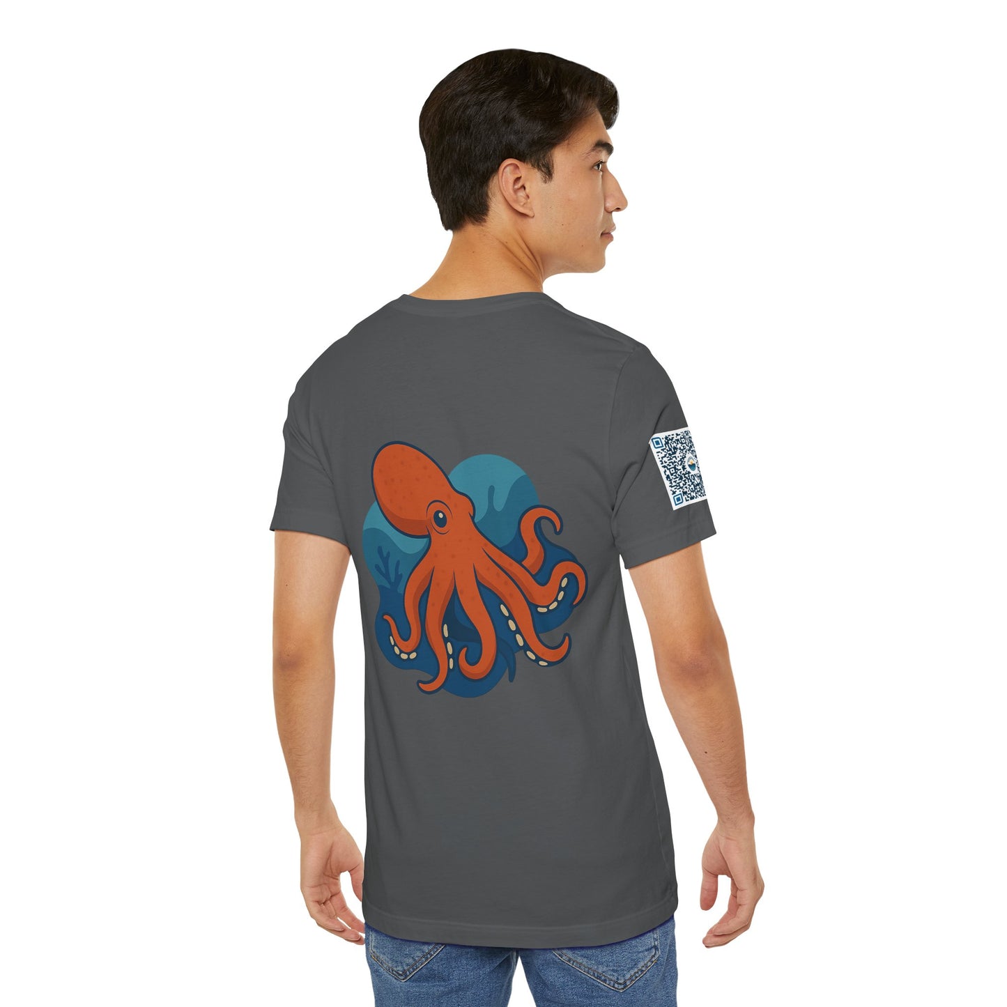 Ocean Vibes Unisex Jersey Tee with Octopus Design