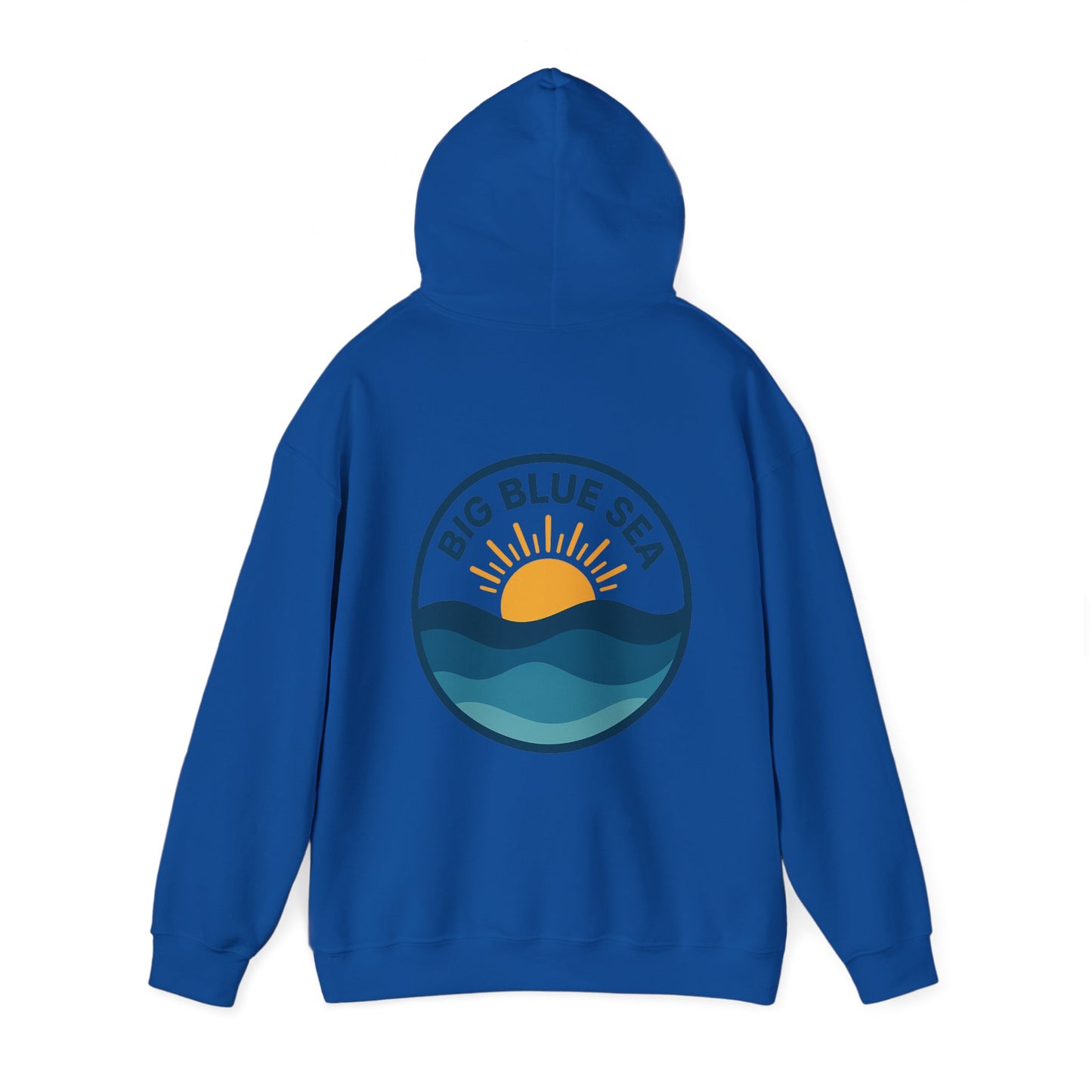 Big Blue Sea Unisex Hooded Sweatshirt - Cozy Ocean Vibes