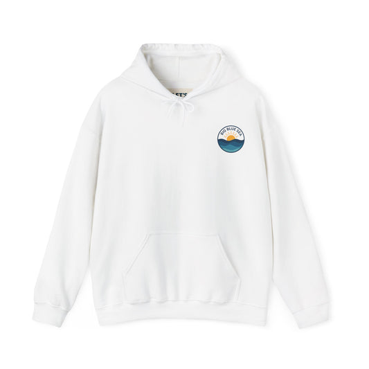 Big Blue Sea Unisex Hooded Sweatshirt - Cozy Ocean Vibes