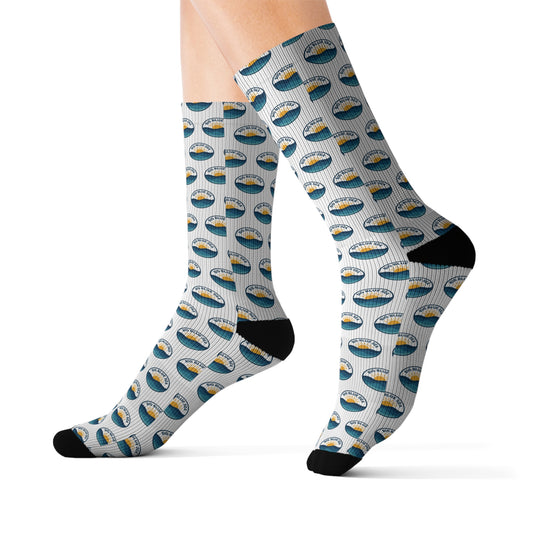 Big Blue Sea Socks - Fun Patterned Socks for Everyday Comfort