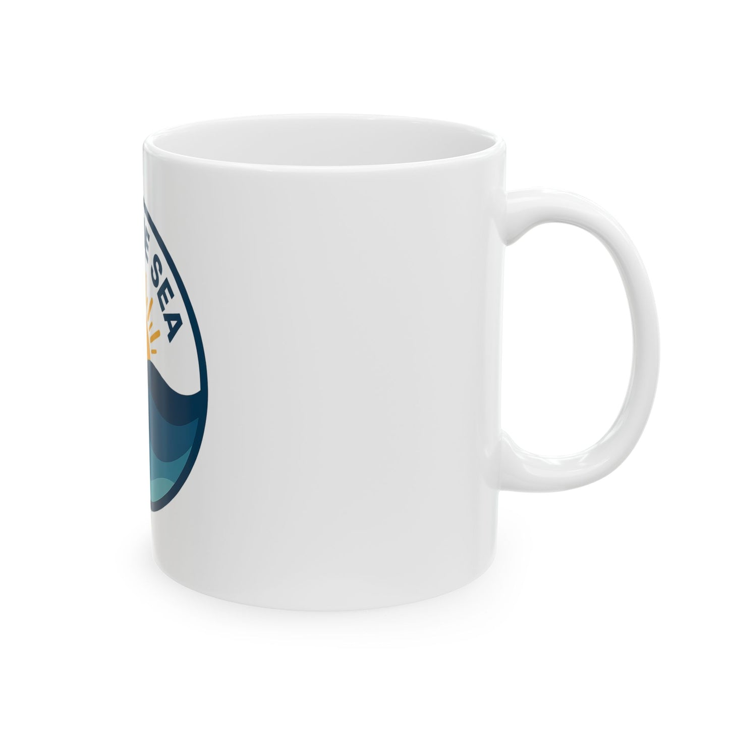 Big Blue Sea Ceramic Mug - 11oz & 15oz Ocean Vibe Coffee Cup