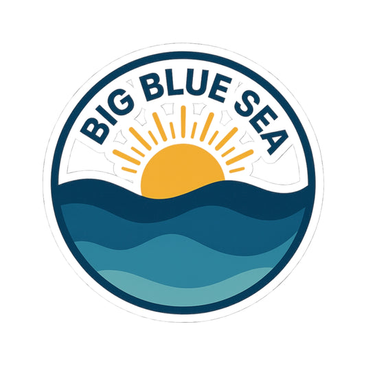 Big Blue Sea Kiss-Cut Stickers – Ocean Vibe Decor for Beach Lovers