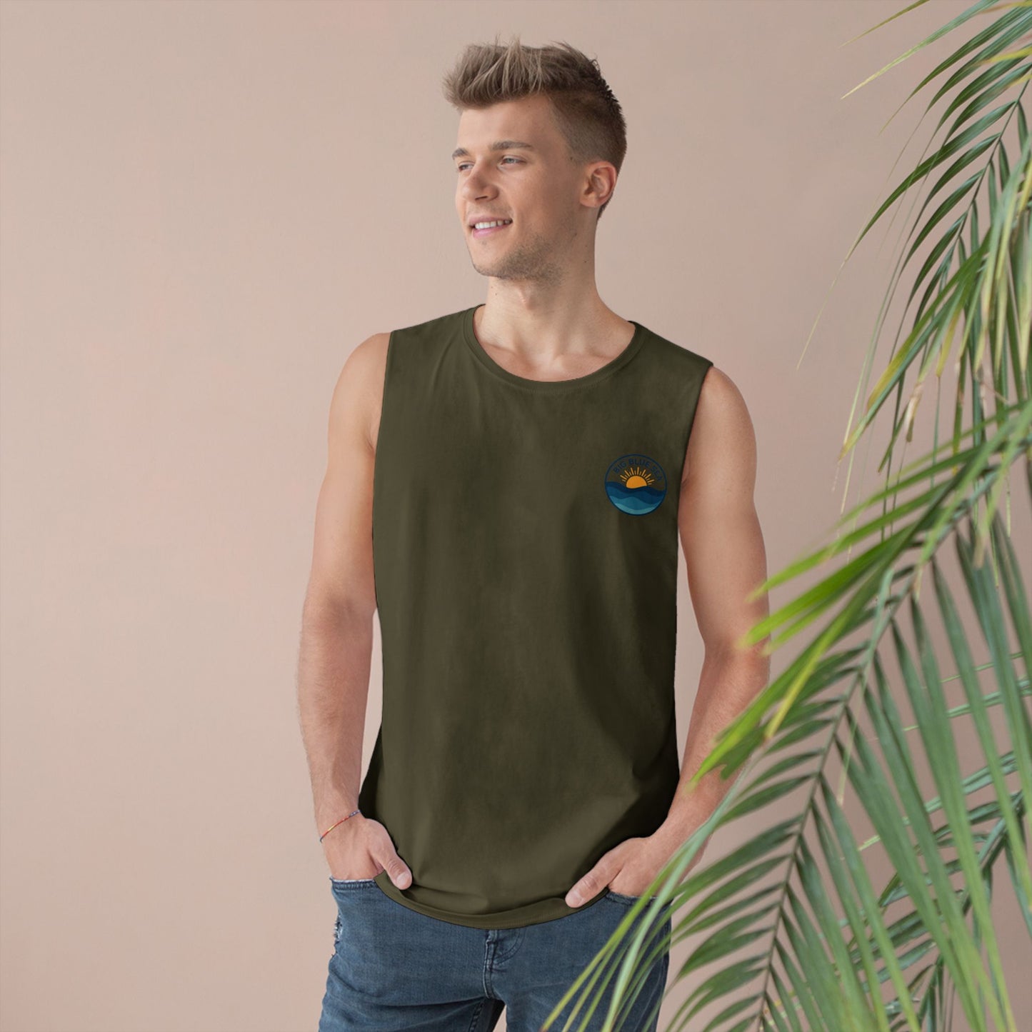 Unisex Big Blue Sea Tank - Relaxed Summer Vibe for Beach Lovers