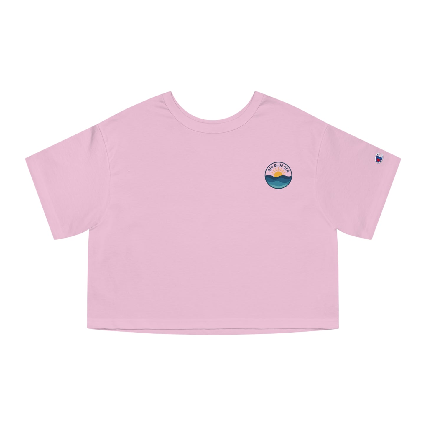 Big Blue Sea Cropped T-Shirt for Women - Chill Beach Vibes