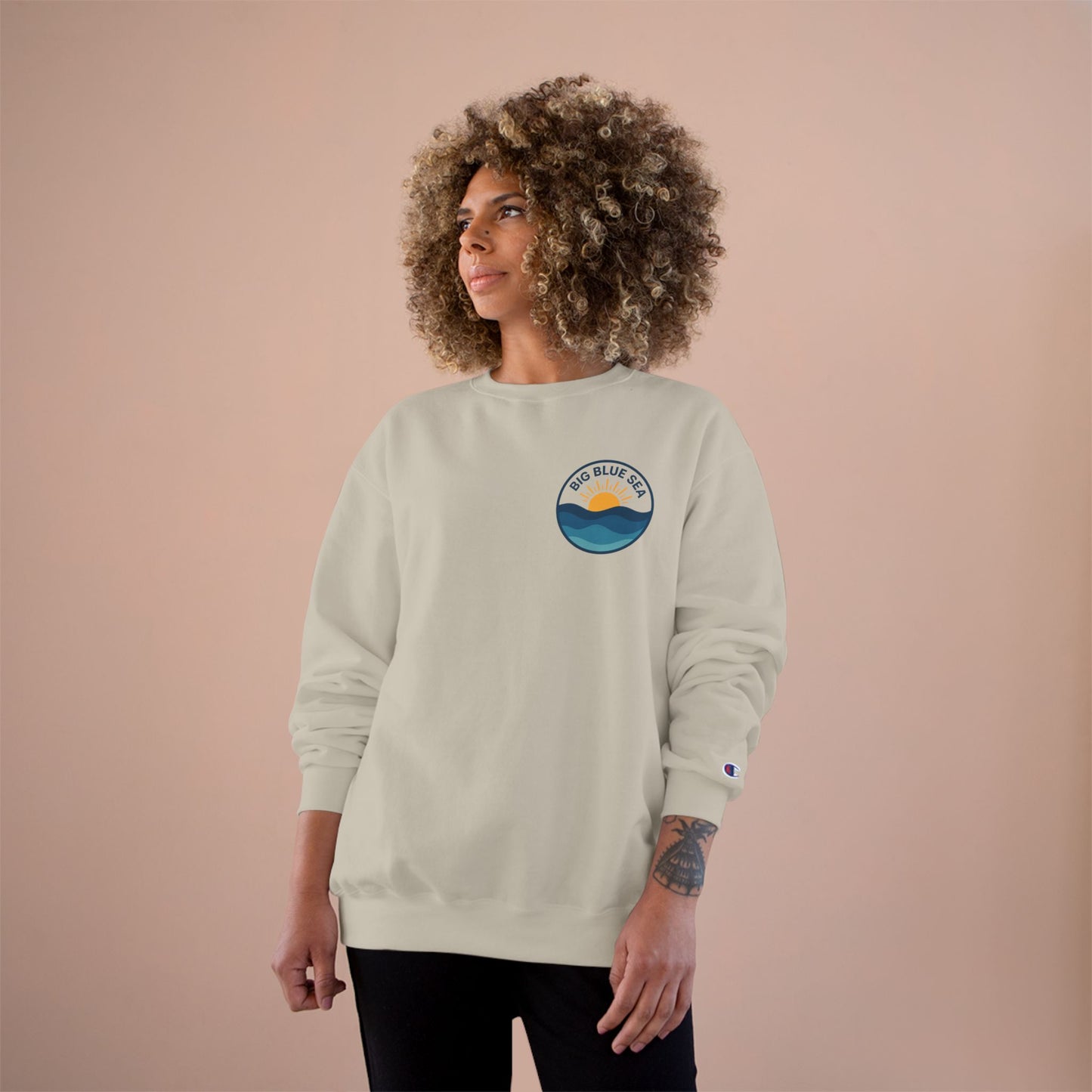 Big Blue Sea Champion Sweatshirt - Coastal Vibes for Beach Lovers