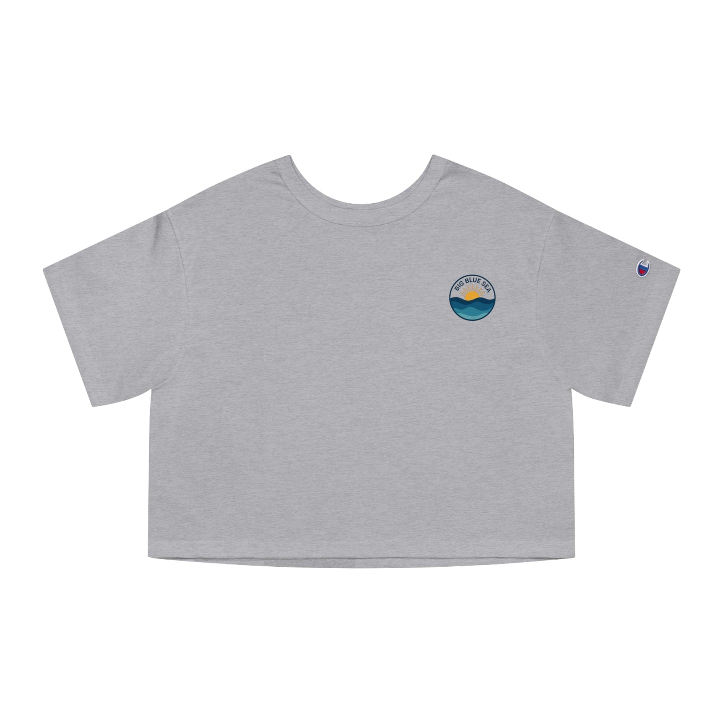 Big Blue Sea Cropped T-Shirt for Women - Chill Beach Vibes