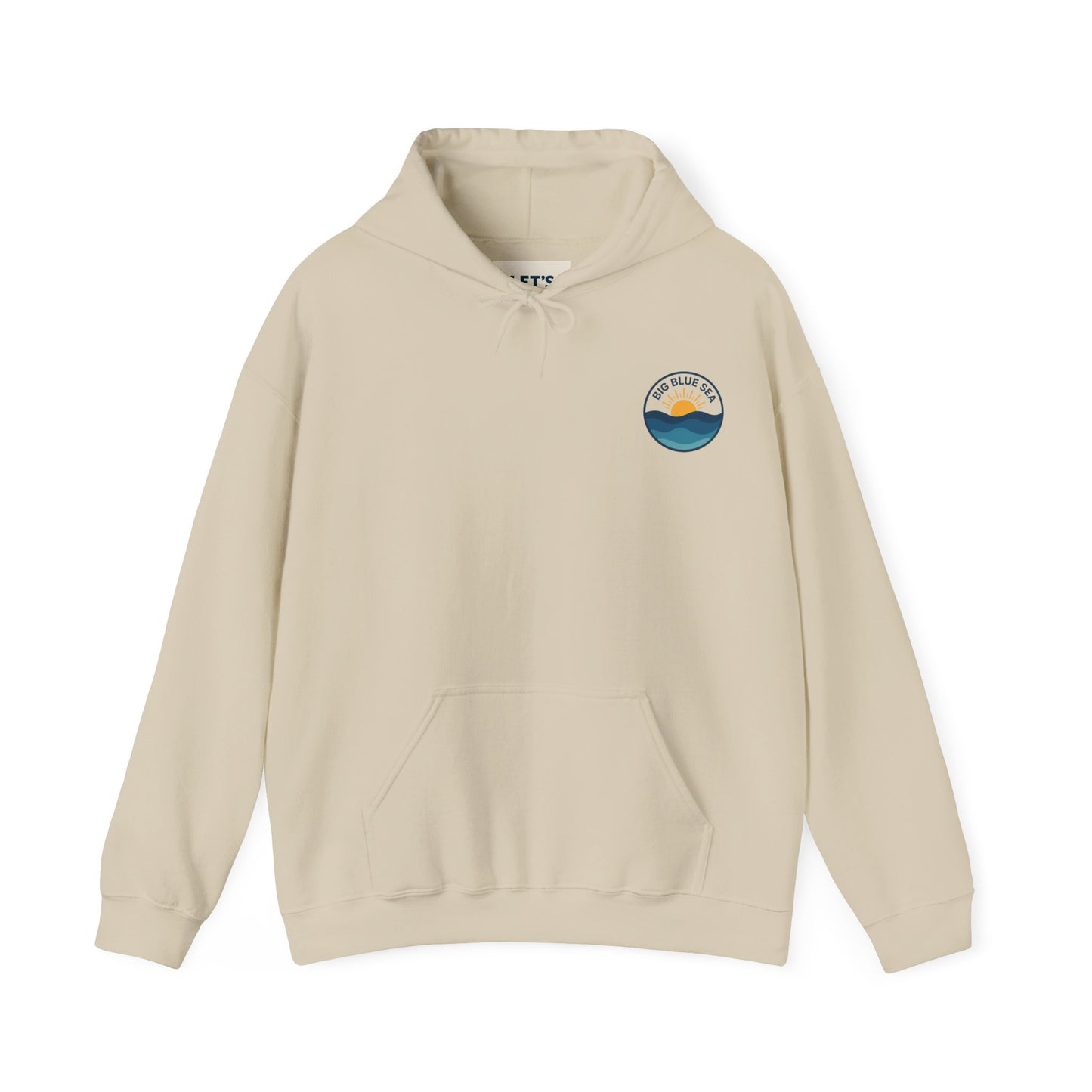 Big Blue Sea Unisex Hooded Sweatshirt - Cozy Ocean Vibes