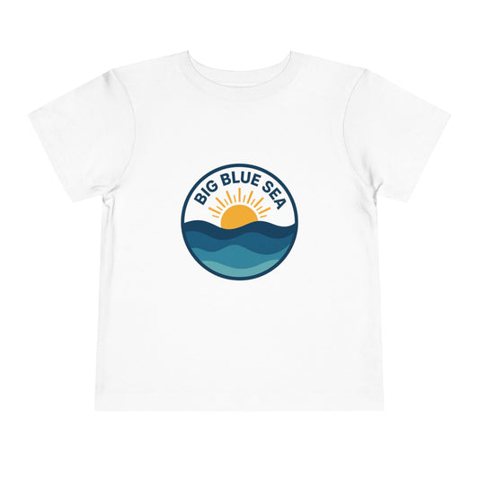Big Blue Sea Toddler Tee - Cute Short Sleeve Shirt for Ocean Lovers