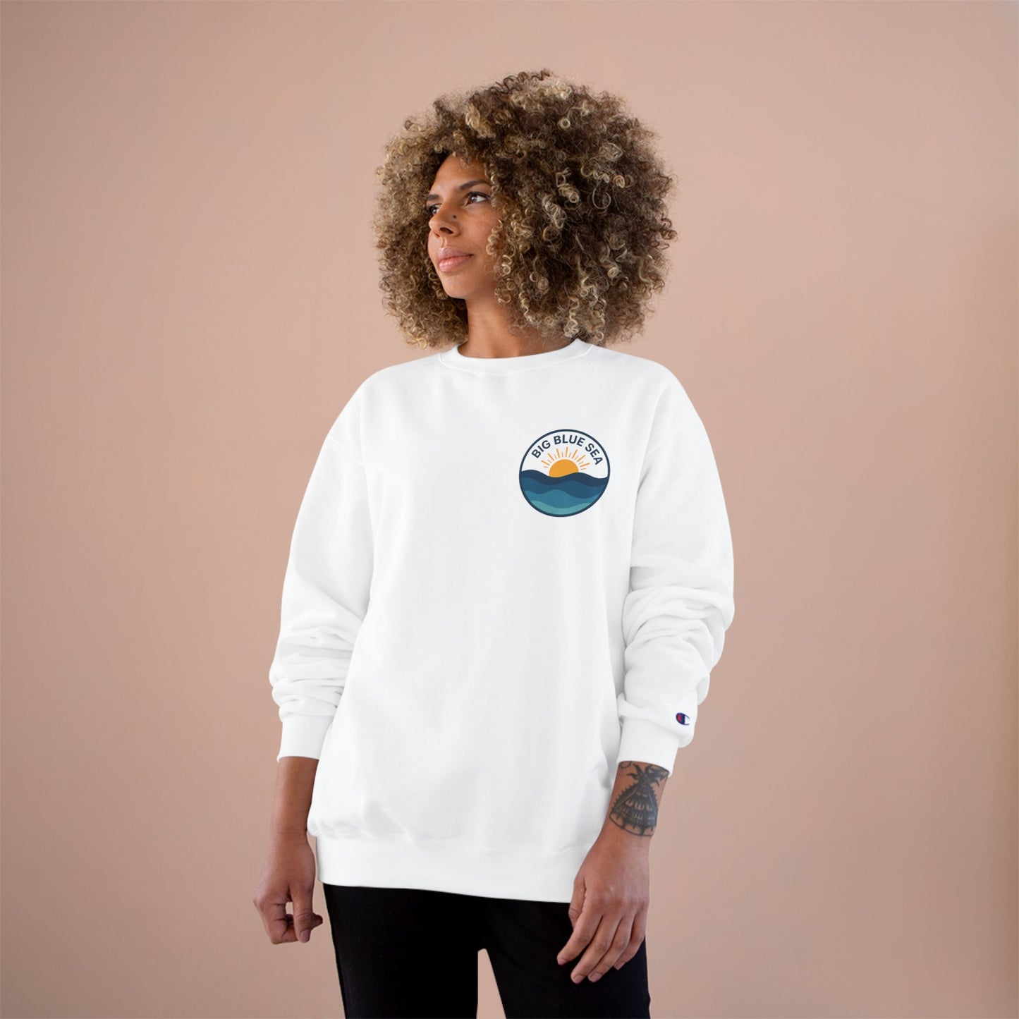 Big Blue Sea Champion Sweatshirt - Coastal Vibes for Beach Lovers