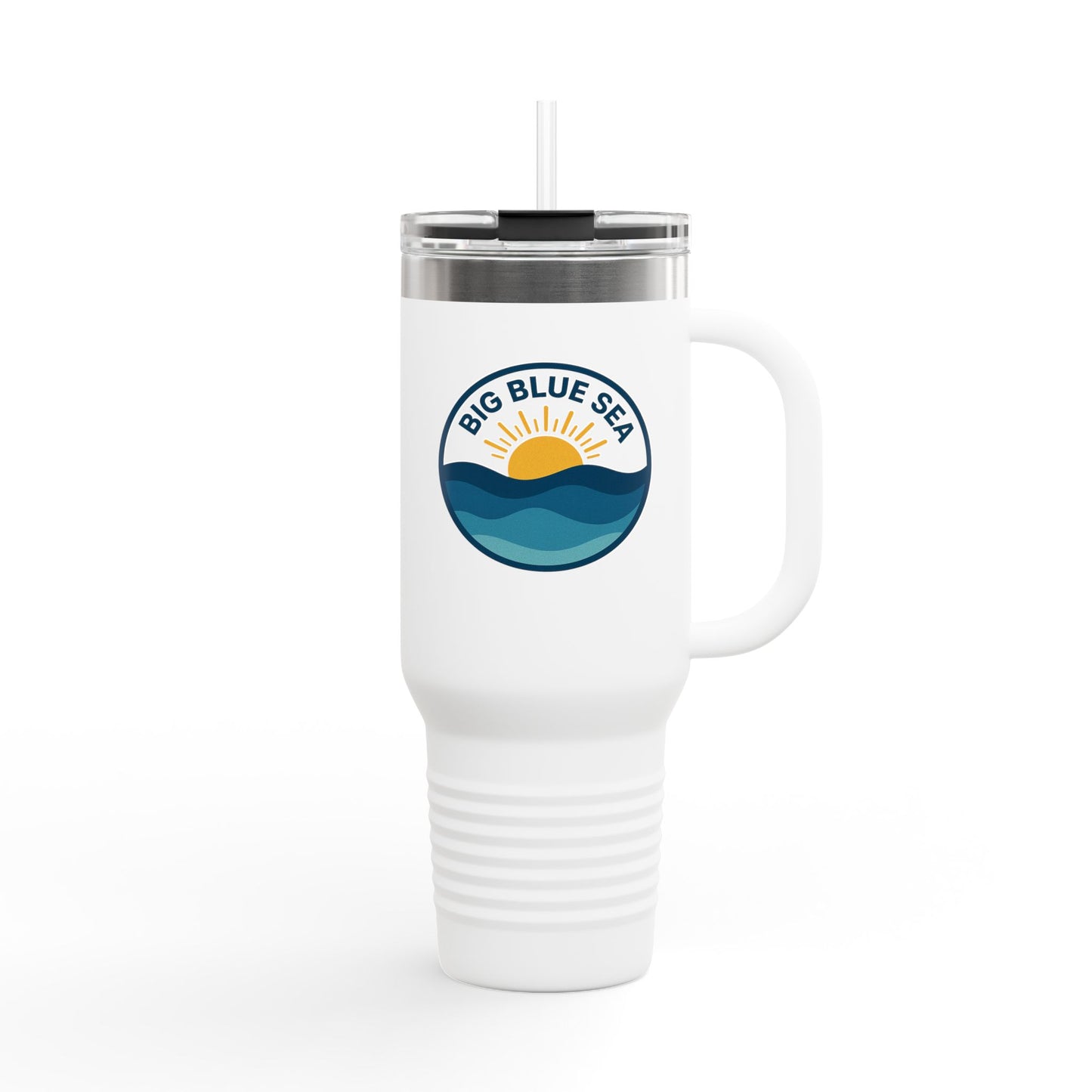Big Blue Sea Insulated Travel Mug - 40oz Adventure Companion for Beach Lovers