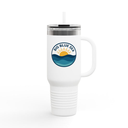 Big Blue Sea Insulated Travel Mug - 40oz Adventure Companion for Beach Lovers