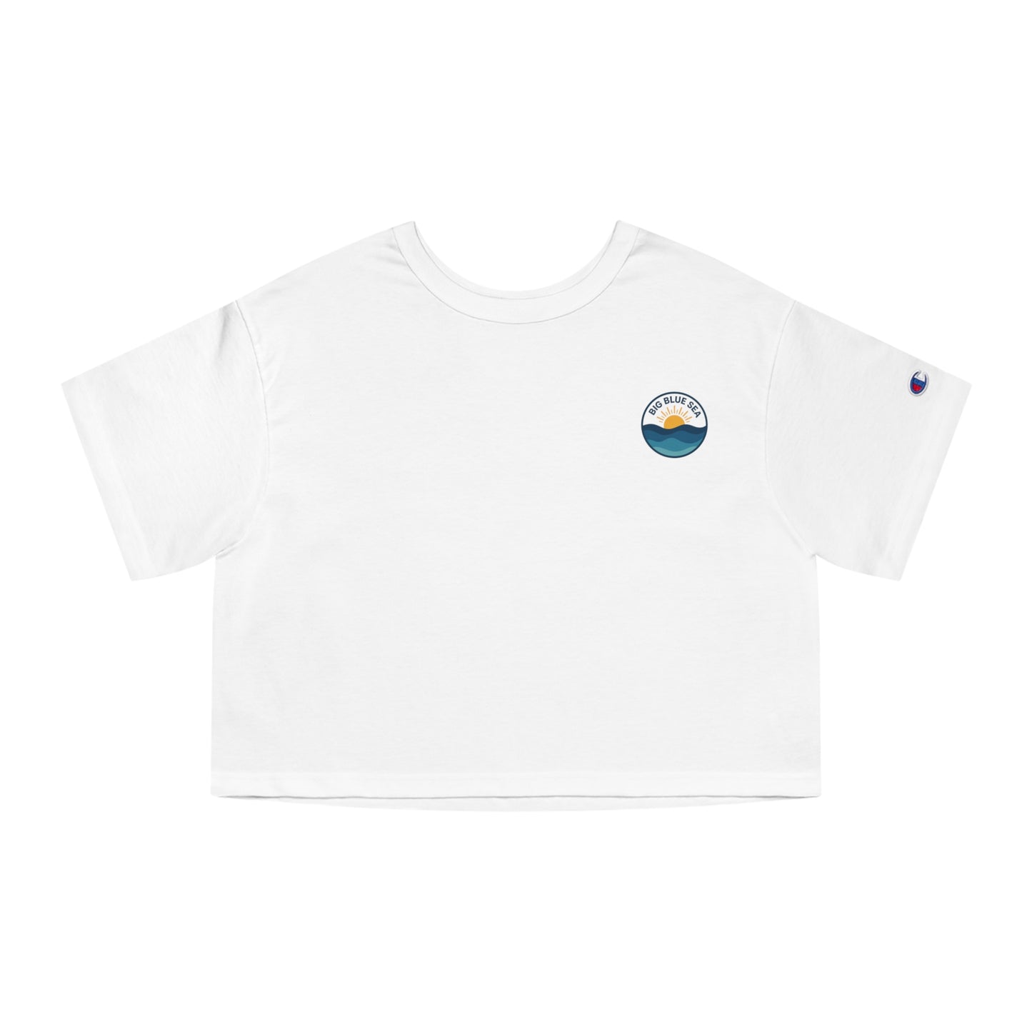 Big Blue Sea Cropped T-Shirt for Women - Chill Beach Vibes